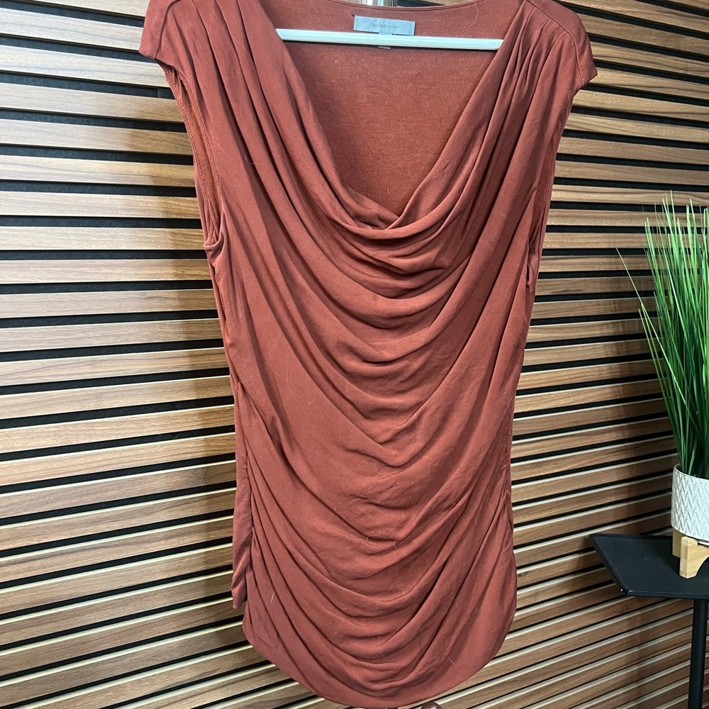 Classiques Entier Terracotta Drape Blouse